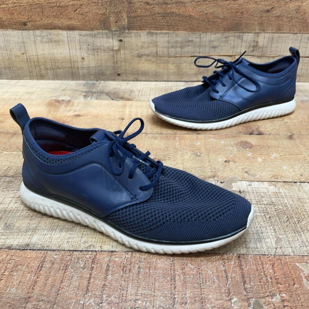 Cole Haan Grand.OS Shoes Mens Size 9.5 Blue Mesh Low Top Walking Sneaker C26399